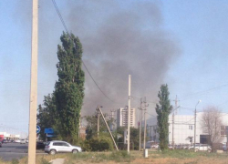 Сухая трава вспыхнула напротив магазина "Ситилинк" в Волжском Сухая трава вспыхнула напротив магазина "Ситилинк" в Волжском