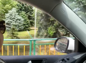 Дыхало кита устроили в центре Волжского Дыхало кита устроили в центре Волжского