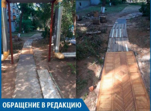 Вместо асфальта на Пионерской лежат двери, - волжанка Вместо асфальта на Пионерской лежат двери, - волжанка
