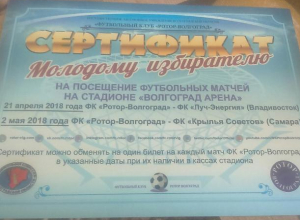 Волжанка решила продать полученный даром на выборах сертификат на футбольные матчи Волжанка решила продать полученный даром на выборах сертификат на футбольные матчи
