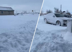Волжане оказались замурованы в поселке Иловлинского района из-за снега: видео